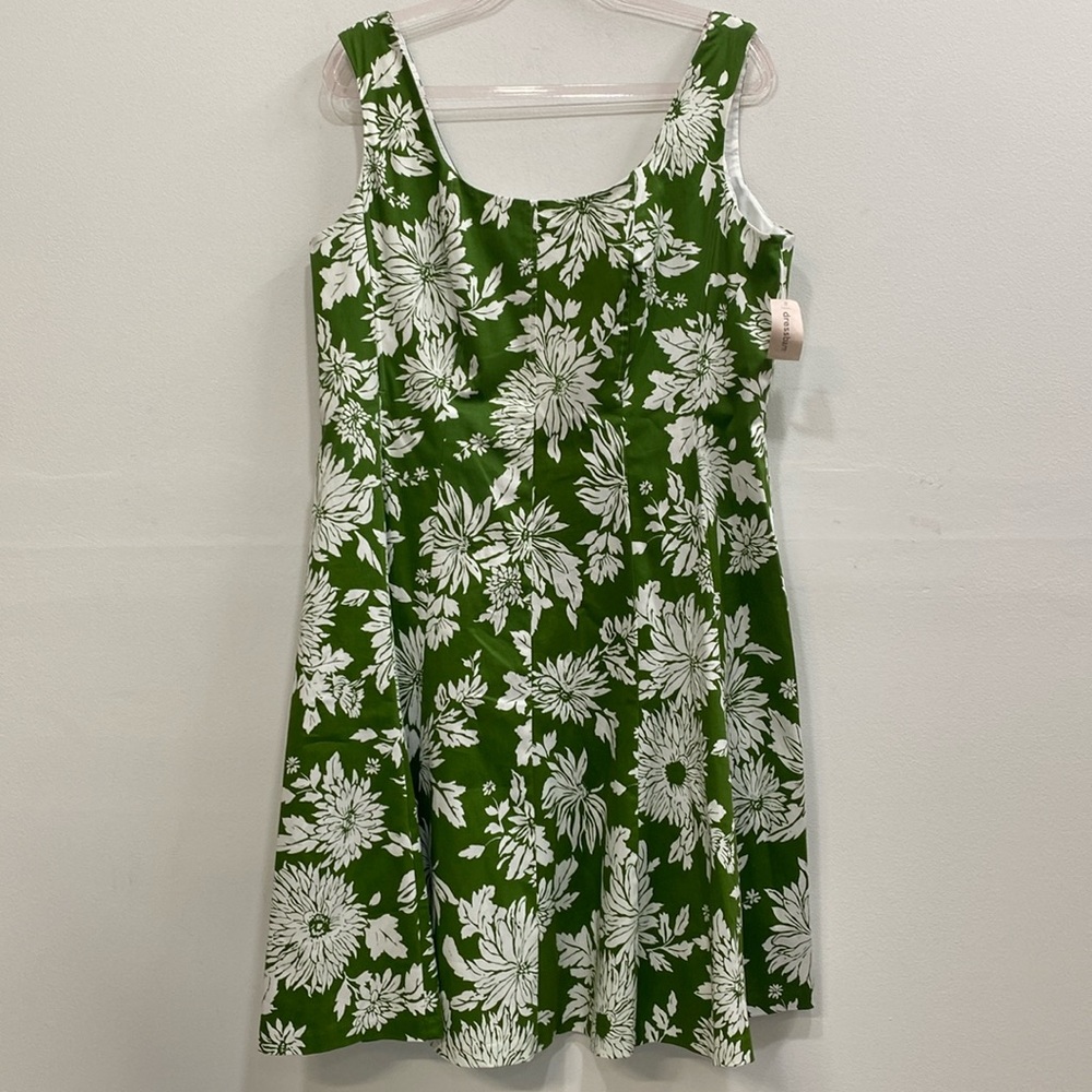 Jones Studio 16W Green and White Sleeveless dress Fit & flare